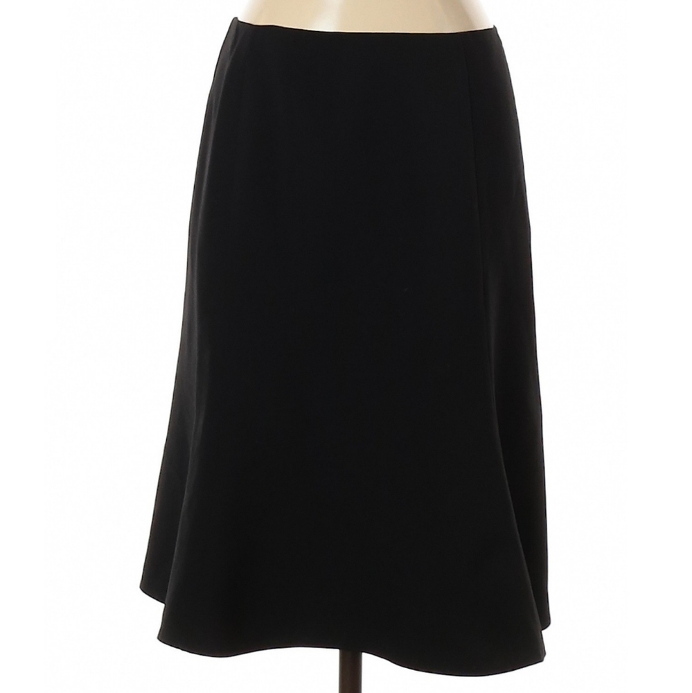 ANNE KLEIN BLACK A-LINE SUIT SKIRT FIT AND FLARE